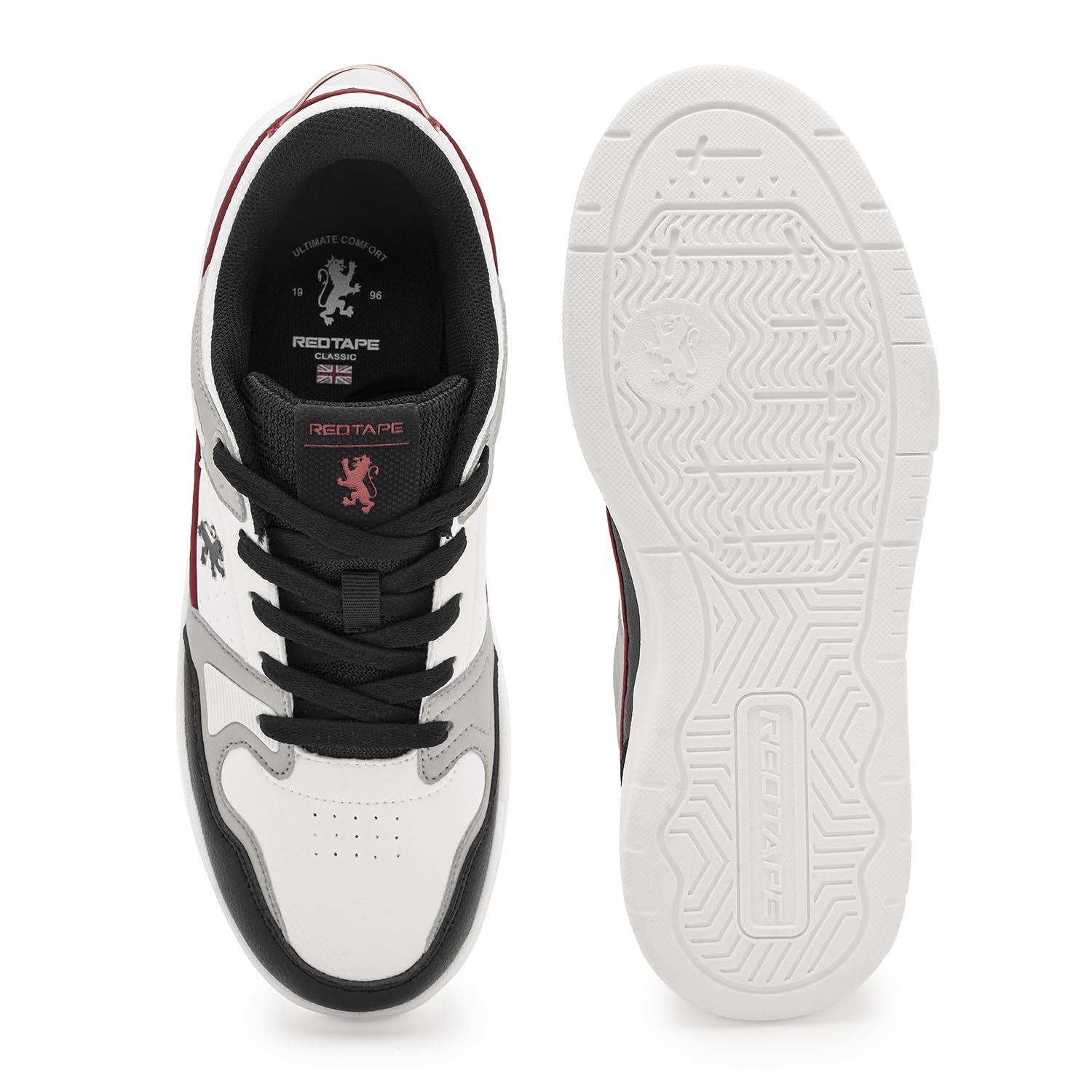 Red Tape Men's Retro Fashion Sneakers, Lightweight Chunky Platform Low Top Casual Lace-Up Shoes with Cushioned Insole, Non-Slip Sole, Ideal for Office, Travel, Outdoor & Daily Wear - Image 4